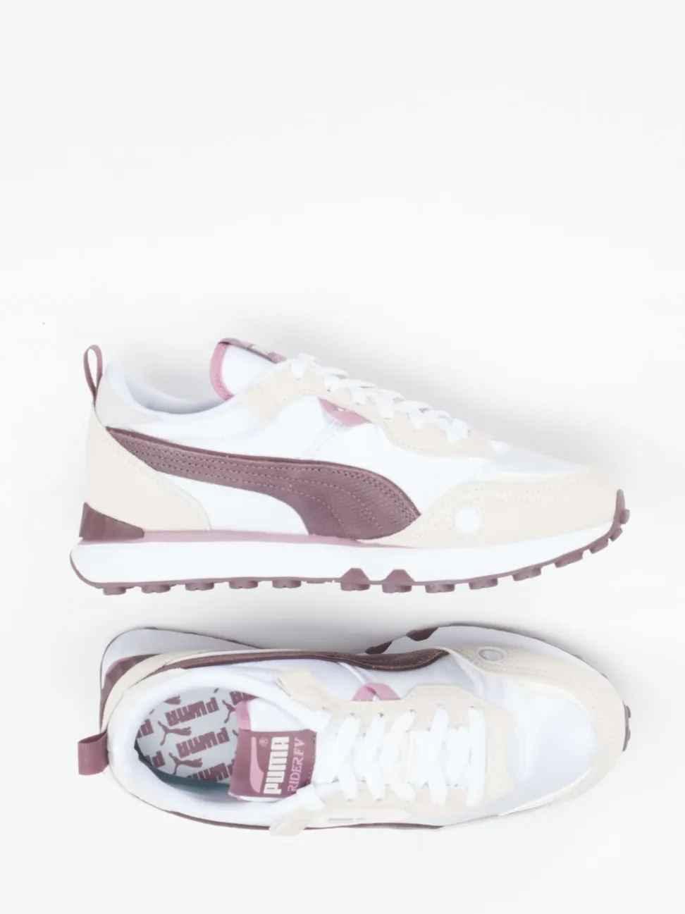 Puma – Retro-Sneaker aus Textil und Veloursleder Pflaume