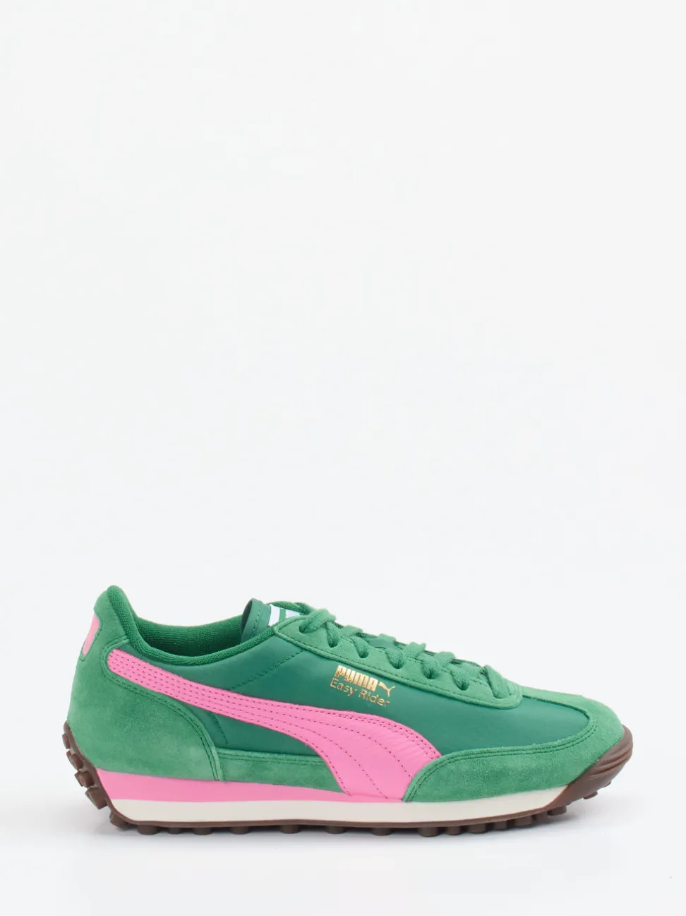 Puma – Retro-Sneaker aus Textil und Veloursleder grün