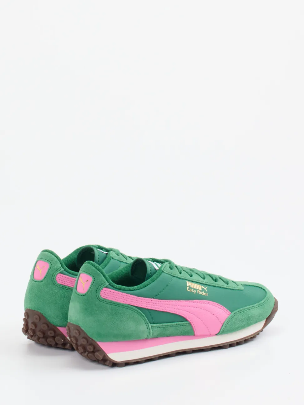 Puma – Retro-Sneaker aus Textil und Veloursleder grün