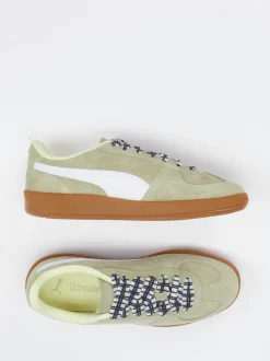 Puma – Retro-Sneaker aus Veloursleder salbeigrün