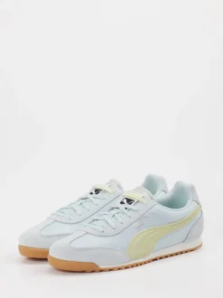 Puma – Retro-Sneaker aus Veloursleder in Pastellblau