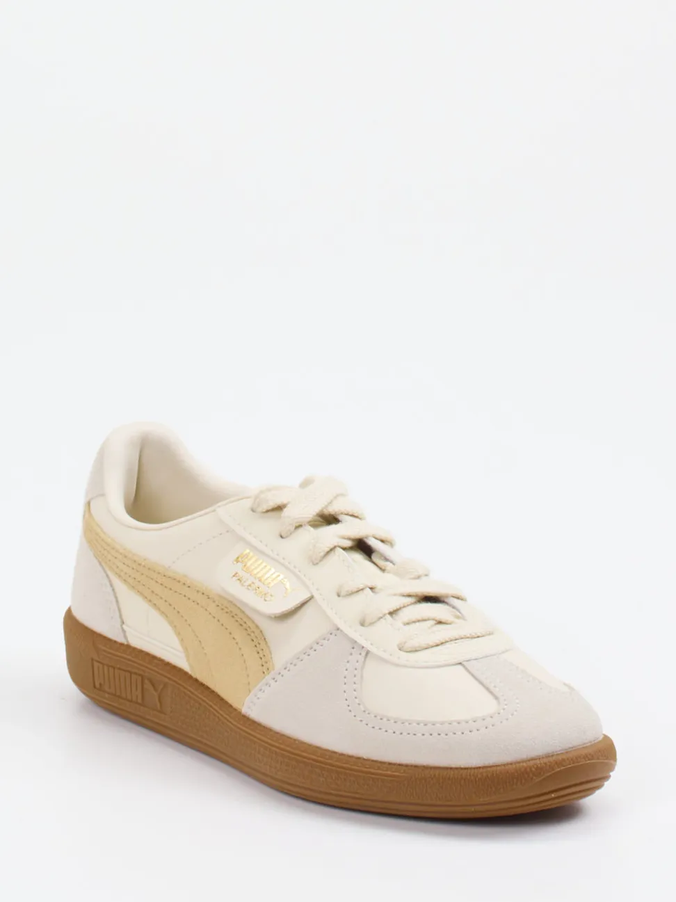 Puma – Retro-Sneaker aus Veloursleder Beige