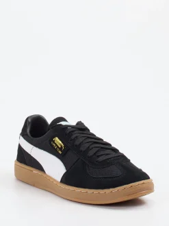 Puma – Retro-Sneaker aus Veloursleder Schwarz