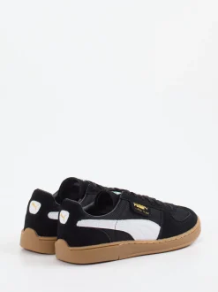 Puma – Retro-Sneaker aus Veloursleder Schwarz