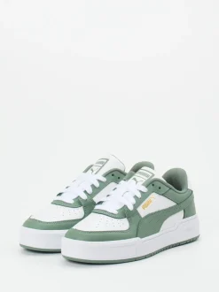 Puma – Sneaker aus Glattleder in Salbeigrün