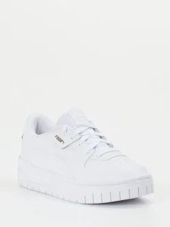 Puma – Sneaker aus Leder in Weiß mit Goldlogos