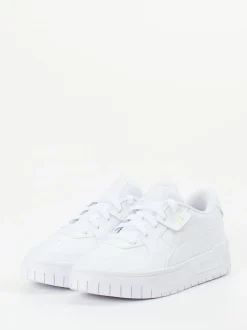 Puma – Sneaker aus Leder in Weiß mit Goldlogos