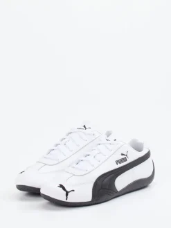 Puma – Sneaker aus Leder in Weiß mit Retro-Look