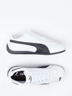 Puma – Sneaker aus Leder in Weiß mit Retro-Look