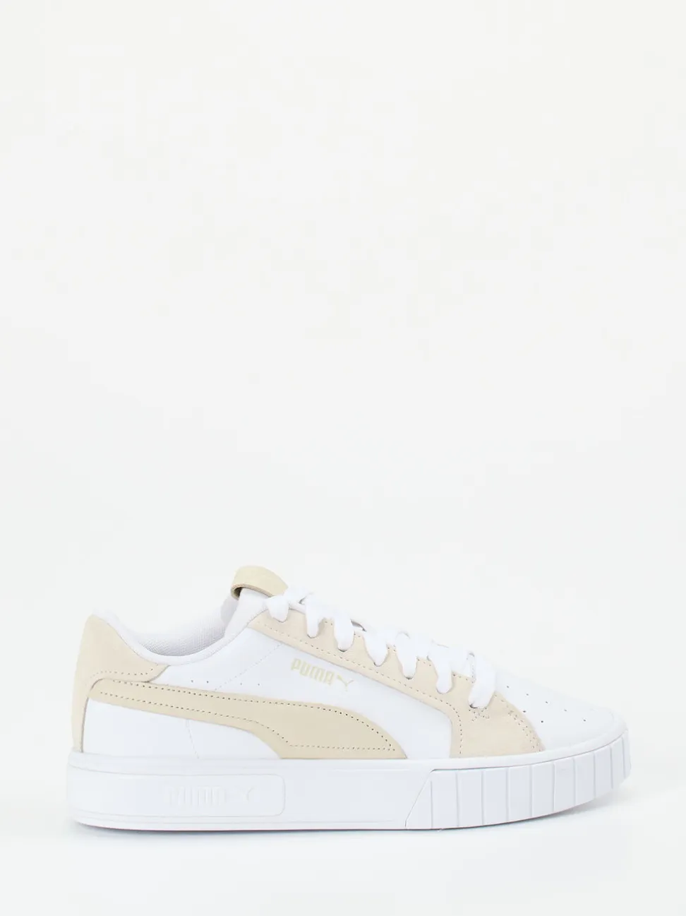 Puma – Sneaker aus Leder in Weiß mit Velours