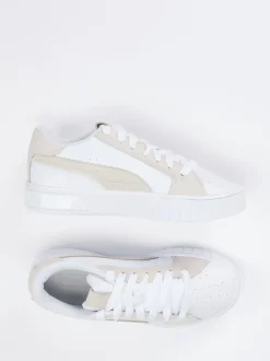 Puma – Sneaker aus Leder in Weiß mit Velours