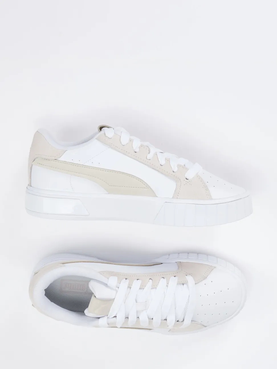 Puma – Sneaker aus Leder in Weiß mit Velours
