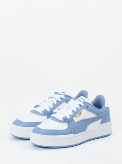 Puma – Sneaker aus Leder in Hellblau-Weiß