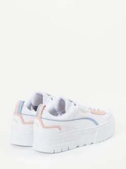 Puma – Sneaker aus Leder mit Plateausohle Weiß