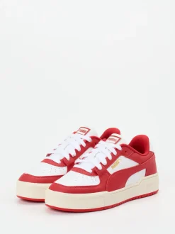 Puma – Sneaker aus Leder und Mesh in Tomatenrot