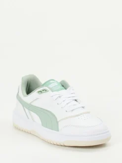 Puma – Sneaker aus Leder Weiß Salbeigrün