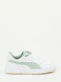 Puma – Sneaker aus Leder Weiß Salbeigrün
