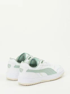 Puma – Sneaker aus Leder Weiß Salbeigrün