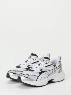 Puma – Sneaker aus Textil in Weiß & Silber