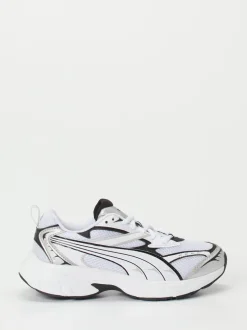 Puma – Sneaker aus Textil in Weiß & Silber
