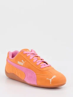 Puma – Sneaker aus Veloursleder Orange Pink