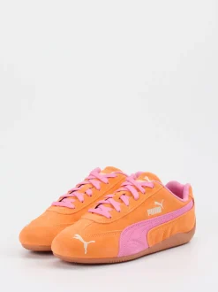 Puma – Sneaker aus Veloursleder Orange Pink