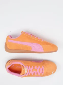 Puma – Sneaker aus Veloursleder Orange Pink