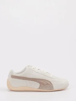 Puma – Sneaker aus Veloursleder Cremeweiß