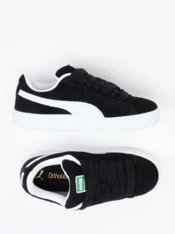 Puma – Sneaker aus Veloursleder Schwarz Retro-Look
