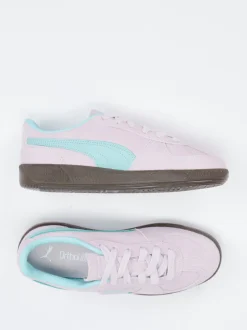 Puma – Sneaker aus Veloursleder in Pastellrosa
