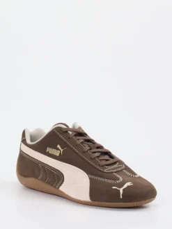 Puma – Sneaker aus Veloursleder schokobraun