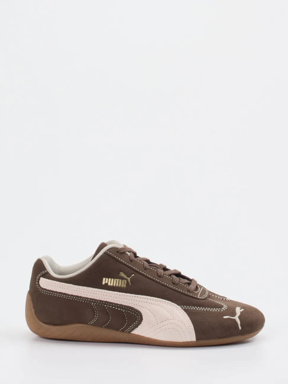 Puma – Sneaker aus Veloursleder schokobraun
