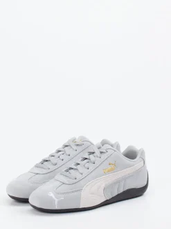 Puma – Sneaker aus Veloursleder in Hellgrau