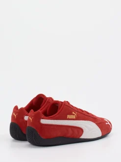 Puma – Sneaker aus Veloursleder in Ziegelrot