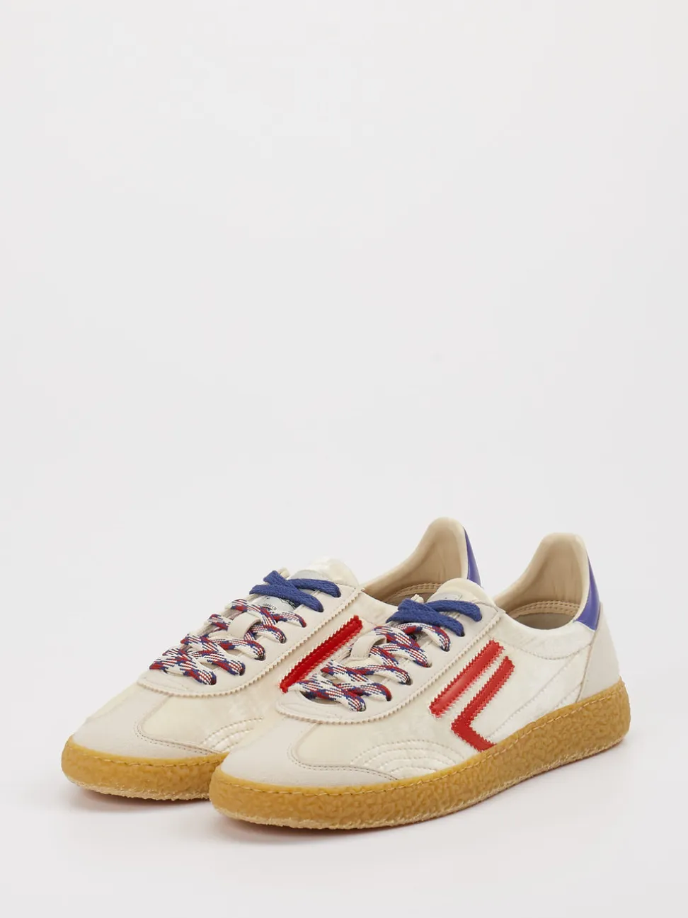 Puraai – Retro-Sneaker aus Veloursleder und Textil Beige