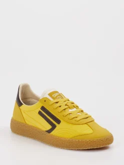 Puraai – Retro-Sneaker aus Veloursleder/Textil gelb