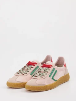 Puraai – Sneaker aus Velours/Textil in Blassrosa