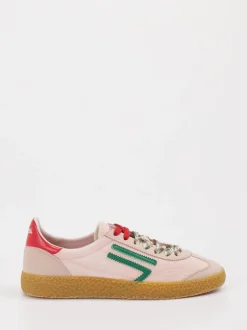 Puraai – Sneaker aus Velours/Textil in Blassrosa