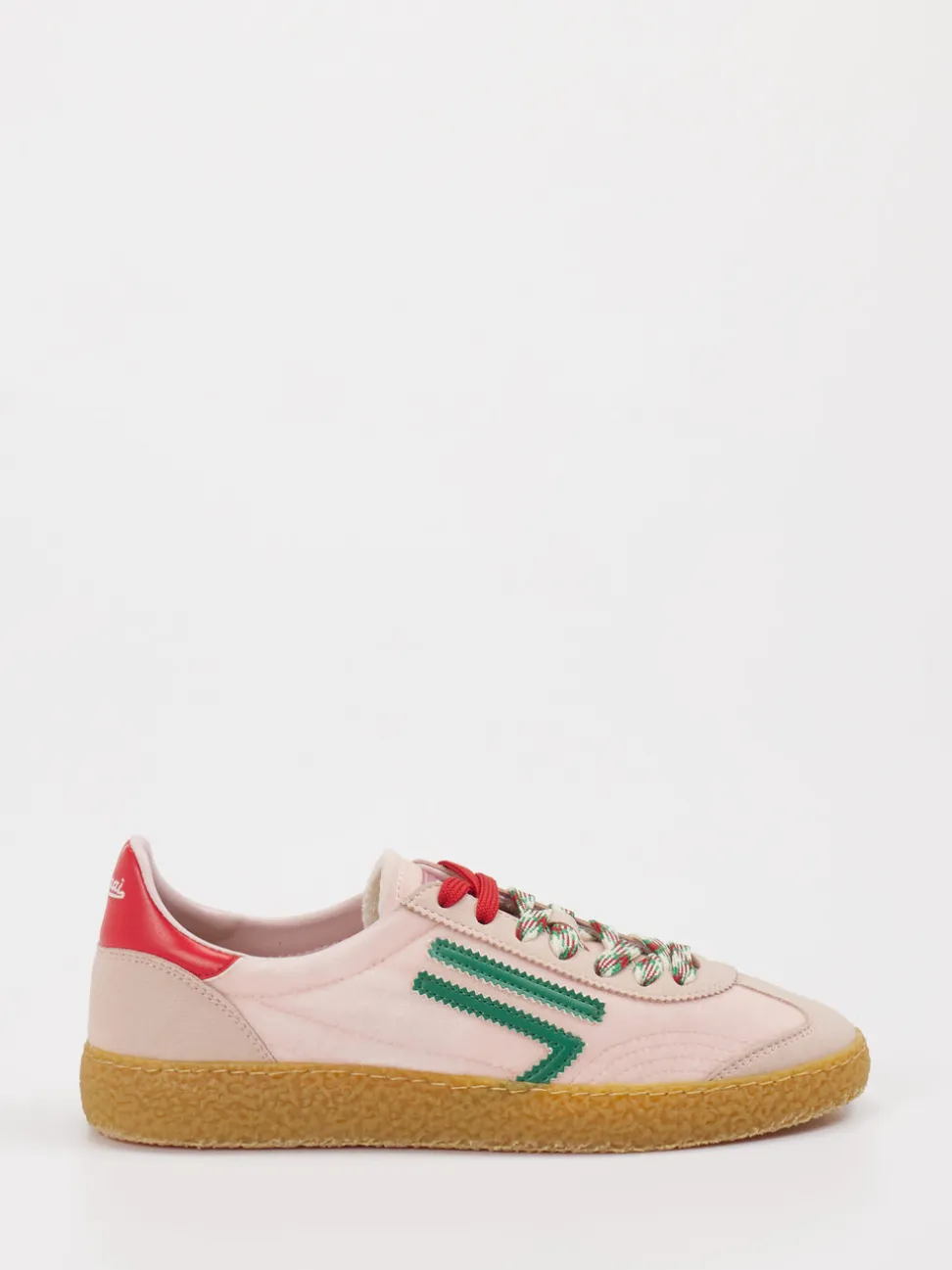 Puraai – Sneaker aus Velours/Textil in Blassrosa