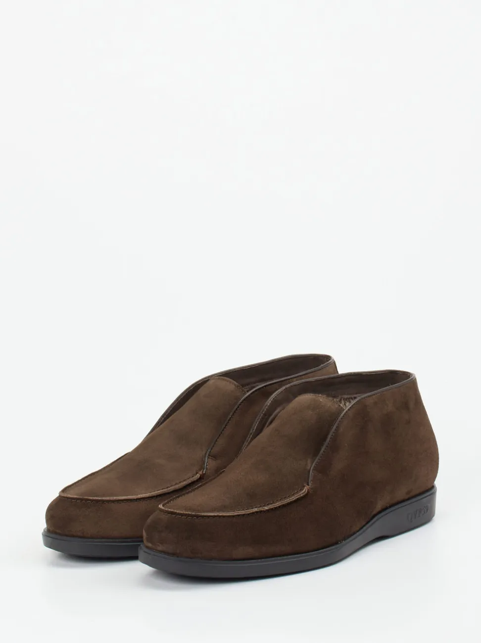 Quarvif – Ankle Slipper aus Veloursleder schokobraun