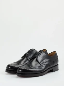 Quarvif – Brogue-Schnürschuh aus Kalbleder Schwarz