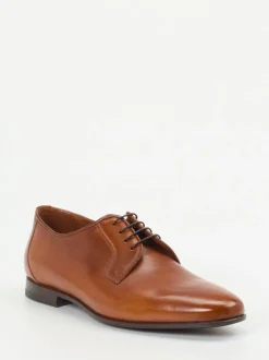 Quarvif – Derby-Schnürschuh aus Glattleder Cognac