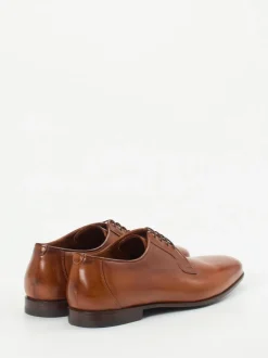 Quarvif – Derby-Schnürschuh aus Glattleder Cognac