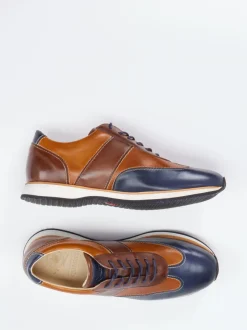 Quarvif – Leder-Sneaker aus Kalbleder in Braun
