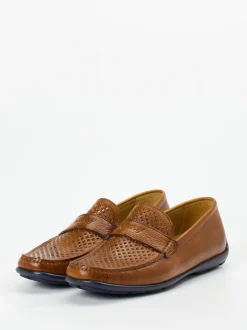 Quarvif – Loafer aus Elchleder cognacfarben