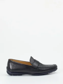 Quarvif – Loafer aus geprägtem Leder in Blau