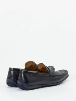 Quarvif – Loafer aus geprägtem Leder in Blau
