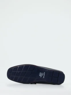 Quarvif – Loafer aus geprägtem Leder in Blau