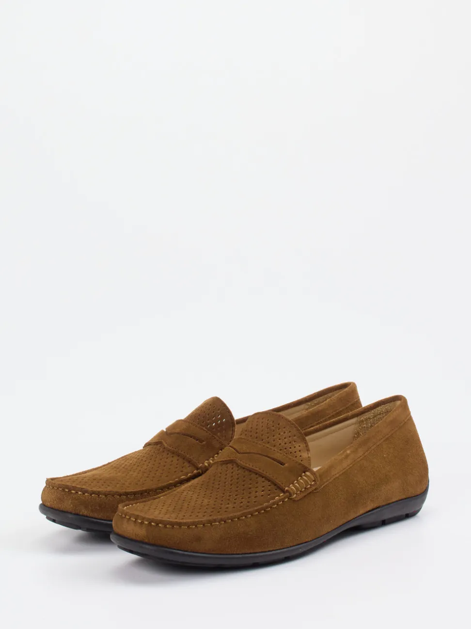 Quarvif – Loafer aus Veloursleder Cognacbraun