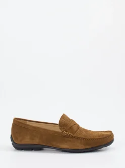 Quarvif – Loafer aus Veloursleder Cognacbraun